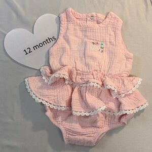 Calvin Klein Soft Pink Baby Romper dress